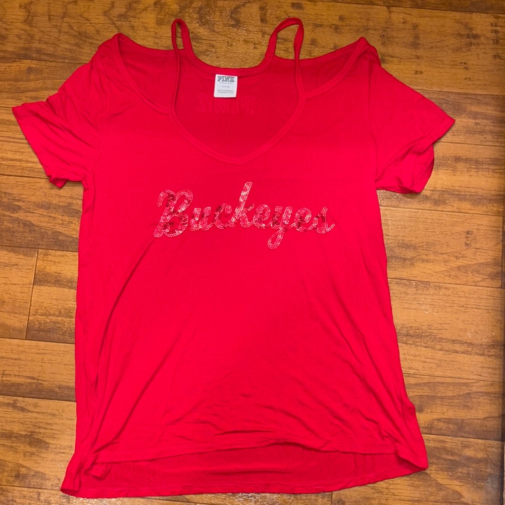 PINK Victoria's Secret Red Short Sleeve Tee